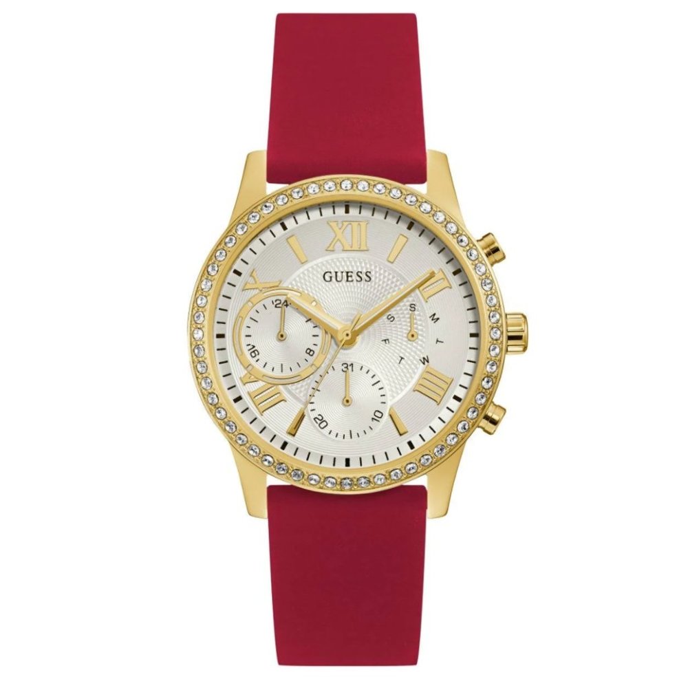 Red Rhinestone Multifunction Watch